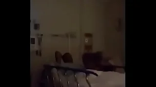 sucking dig up in the hospital when the doctor walks in