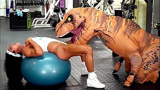 Camsoda - hot milf stepmom fucked apart from trex in unquestionable gym sexual relations